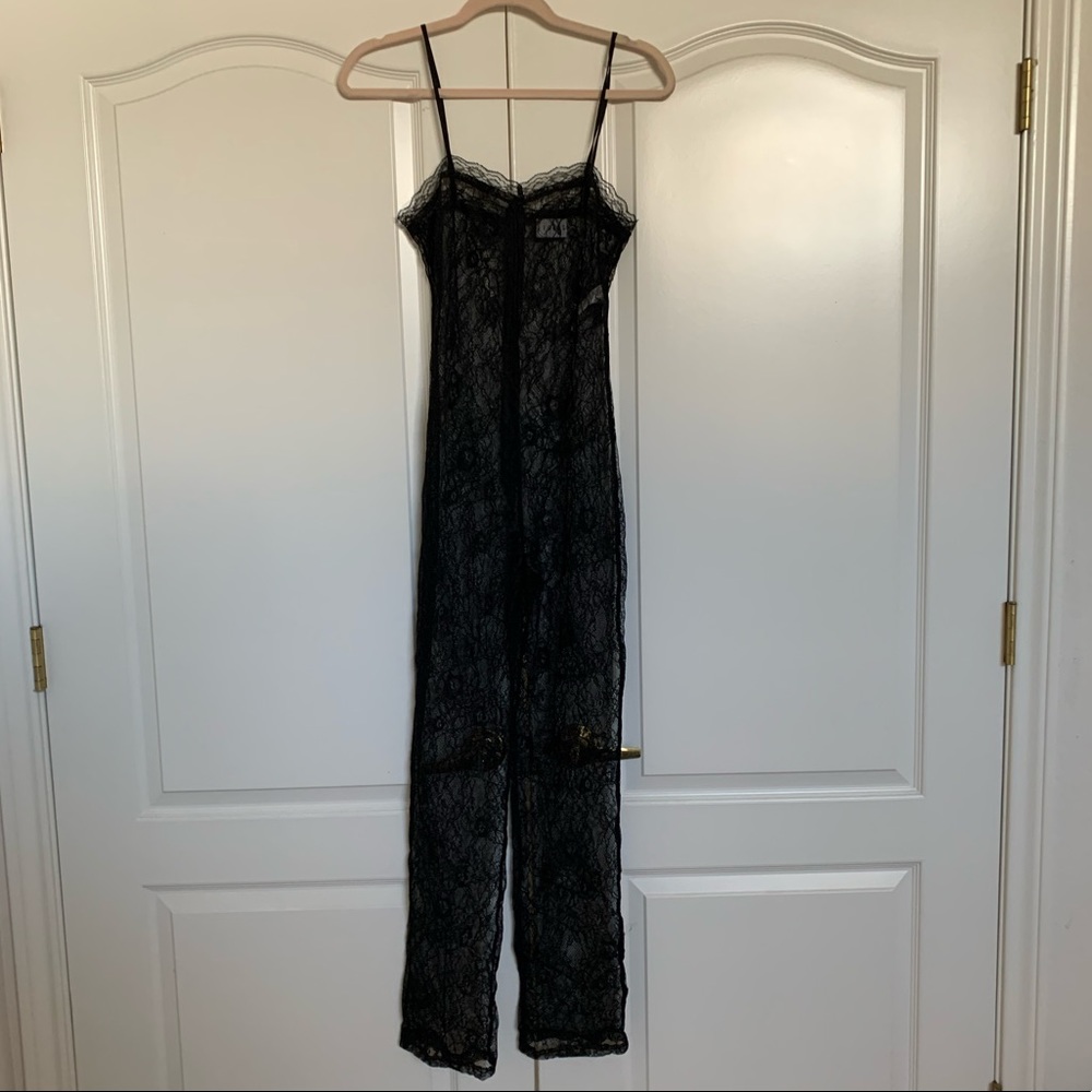 Black lace playsuit